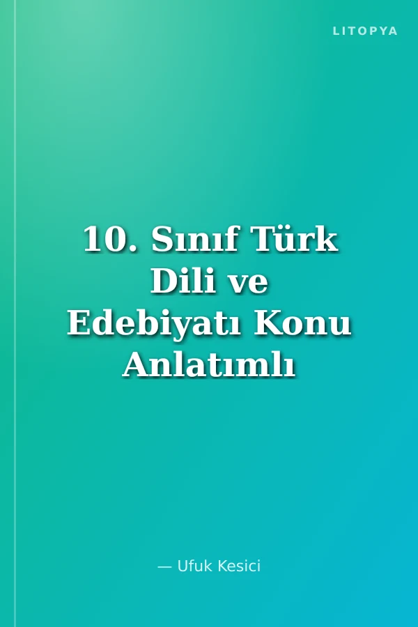 10. Sınıf Türk Dili ve Edebiyatı Konu Anlatımlı