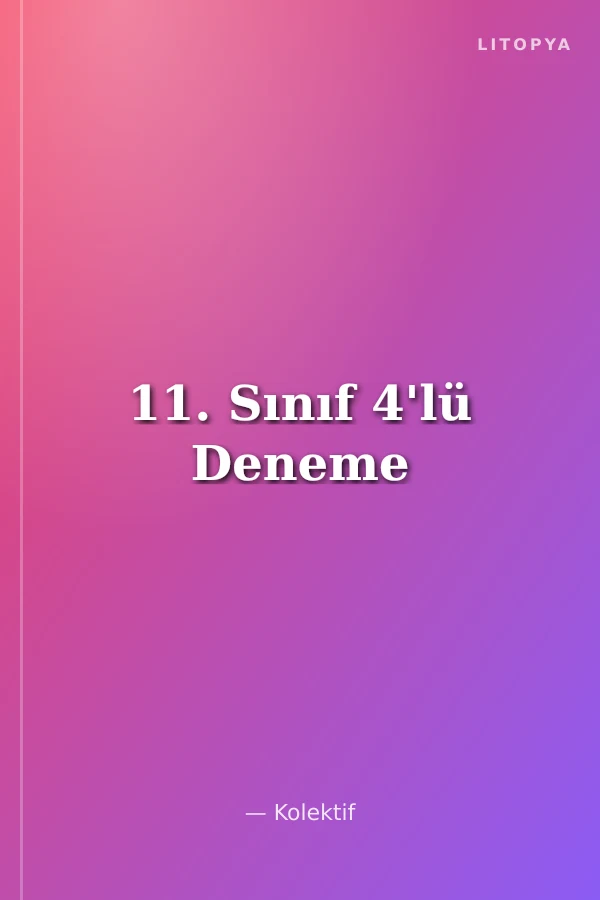 11. Sınıf 4'lü Deneme