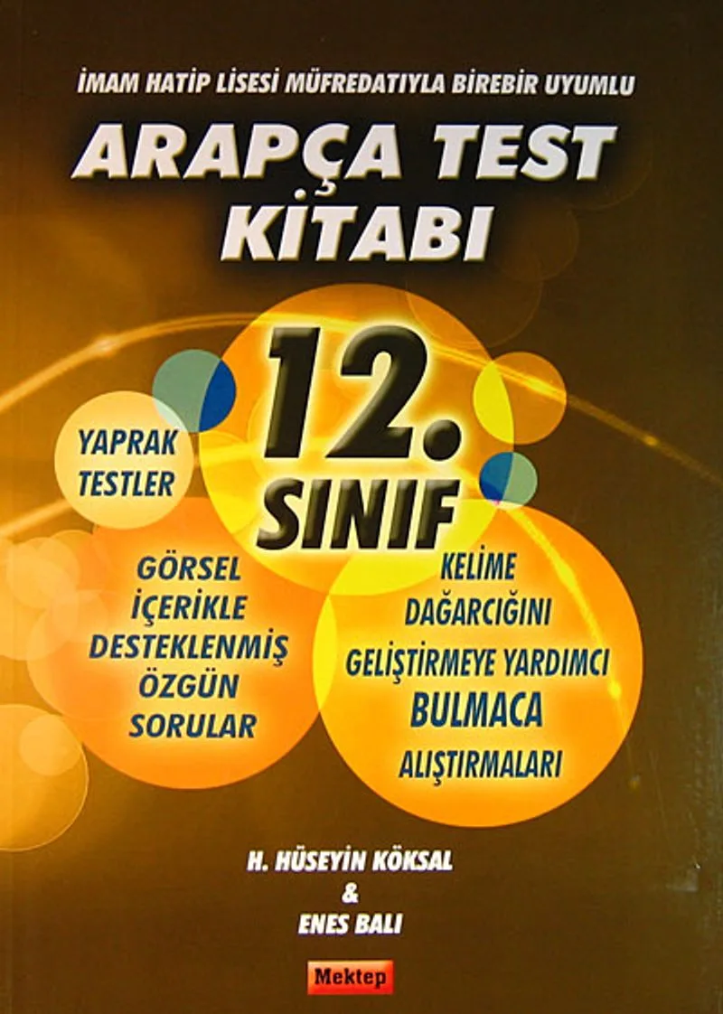 12.Sınıf Arapça Test Kitabı İmam Hatip Lisesi Müfredatıyla Birebir Uyumlu
