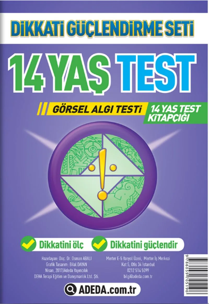 14 Yaş Test Görsel Algı Seti / 14 Yaş Test Kitapçığı