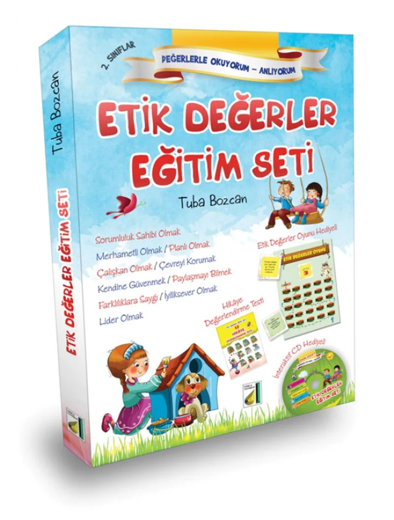 2. Sınıf Etik Değerler Eğitim Seti ( 10 Kitap+hds+cd )