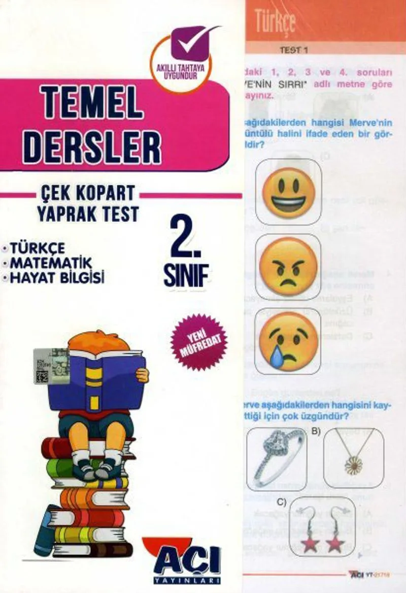 2. Sınıf Temel Dersler Çek Kopart Yaprak Test