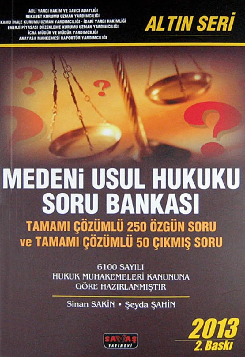 2013 Medeni Usul Hukuku Soru Bankası