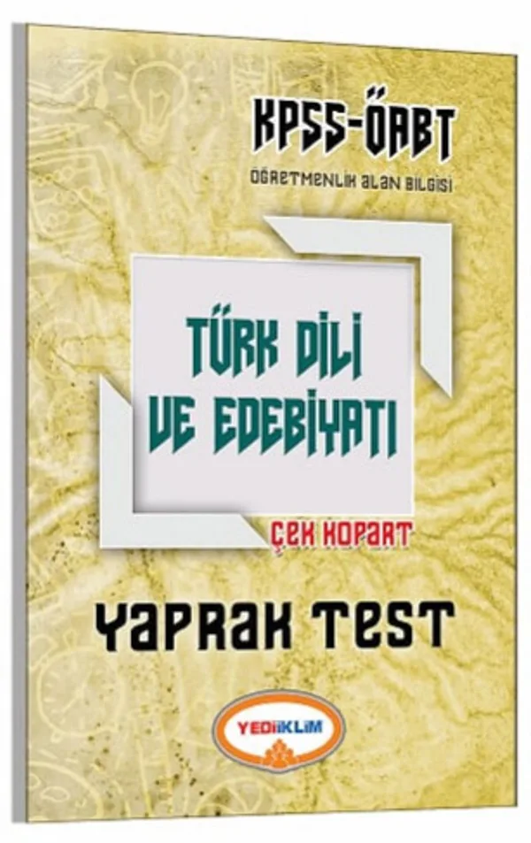2017 KPSS ÖABT Türk Dili ve Edebiyatı Çek Kopart Yaprak Test