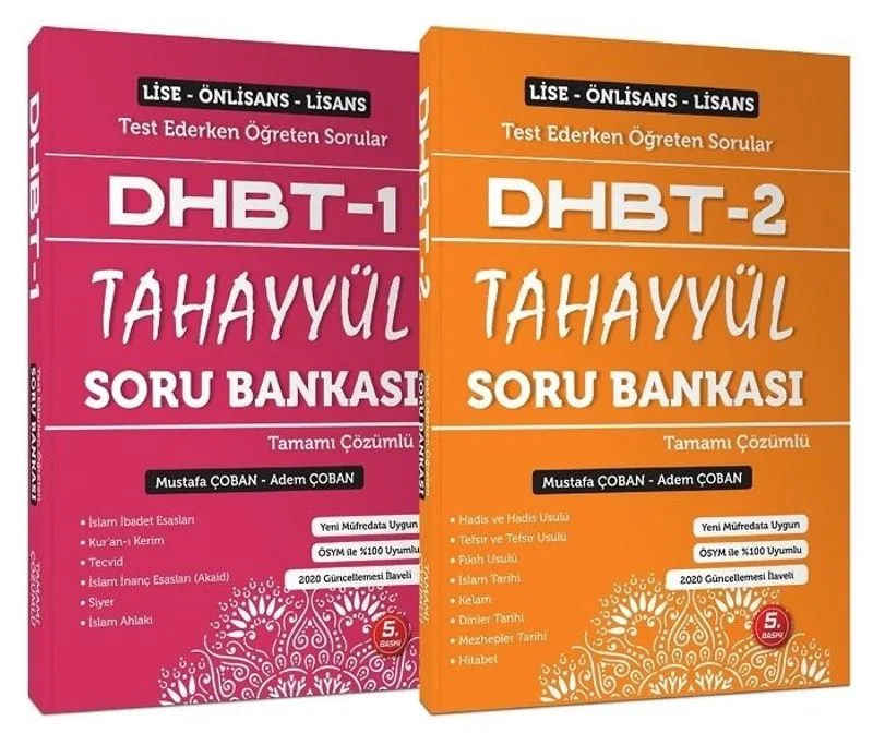 2020 DHBT 1-2 Tahayyül Soru Bankası Çözümlü Set