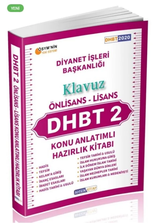 2020 DHBT 2 Önlisans Konu Anlatımlı Soru Bankası