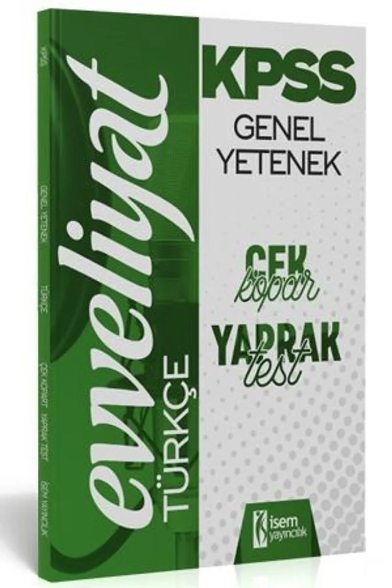 2020 Evveliyat KPSS Genel Yetenek Türkçe Çek Kopar Yaprak Test