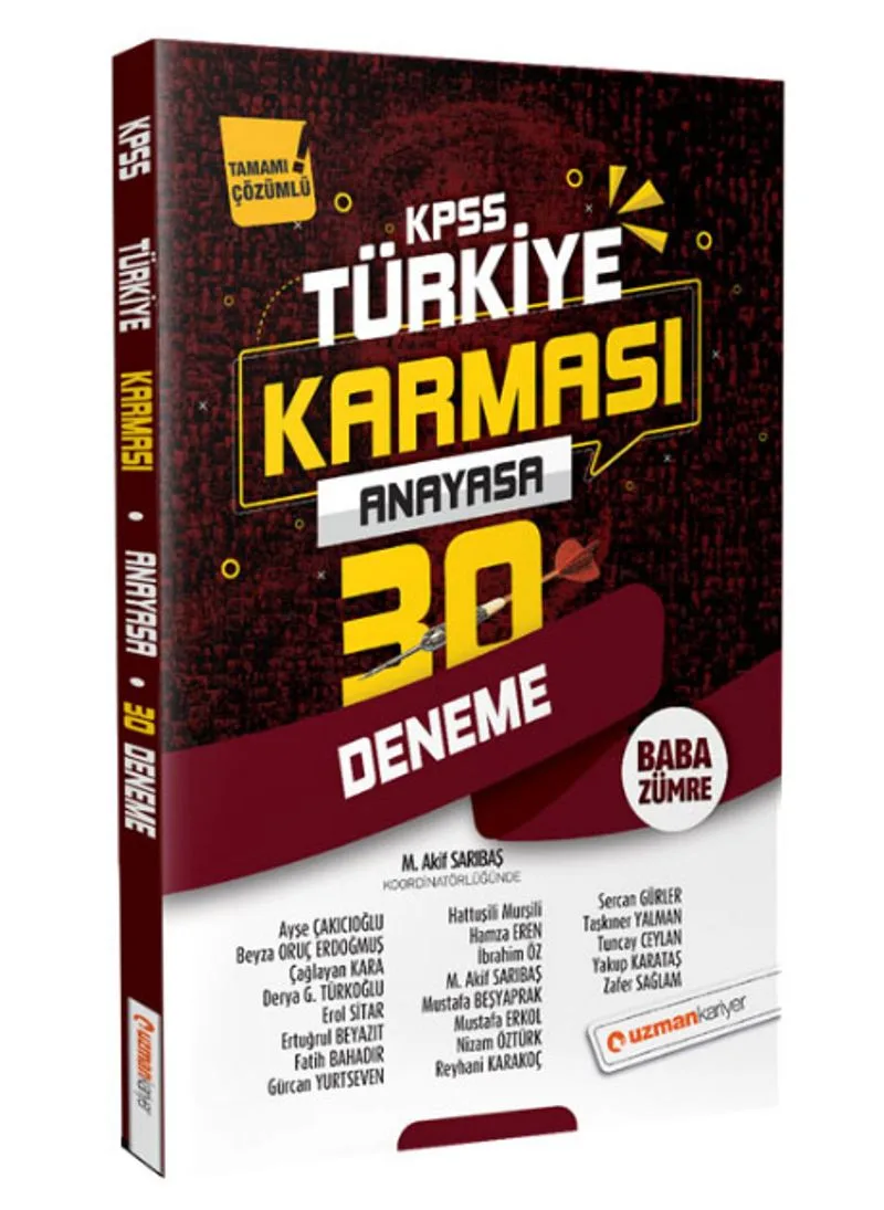2020 KPSS Anayasa 30 Deneme Türkiye Karması (Tamamı Çözümlü)