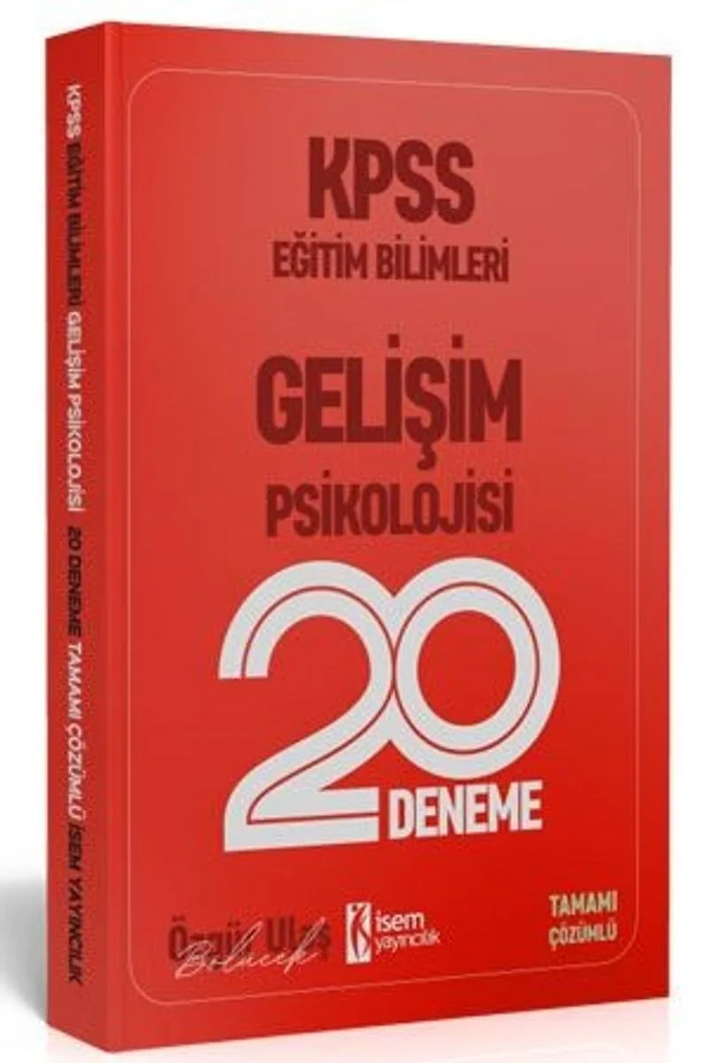2020 KPSS Eğitim Bilimleri Gelişim Psikolojisi 20 Deneme