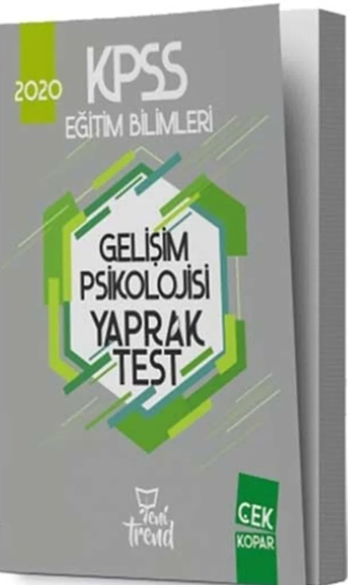 2020 KPSS Eğitim Bilimleri Gelişim Psikolojisi Yaprak Test