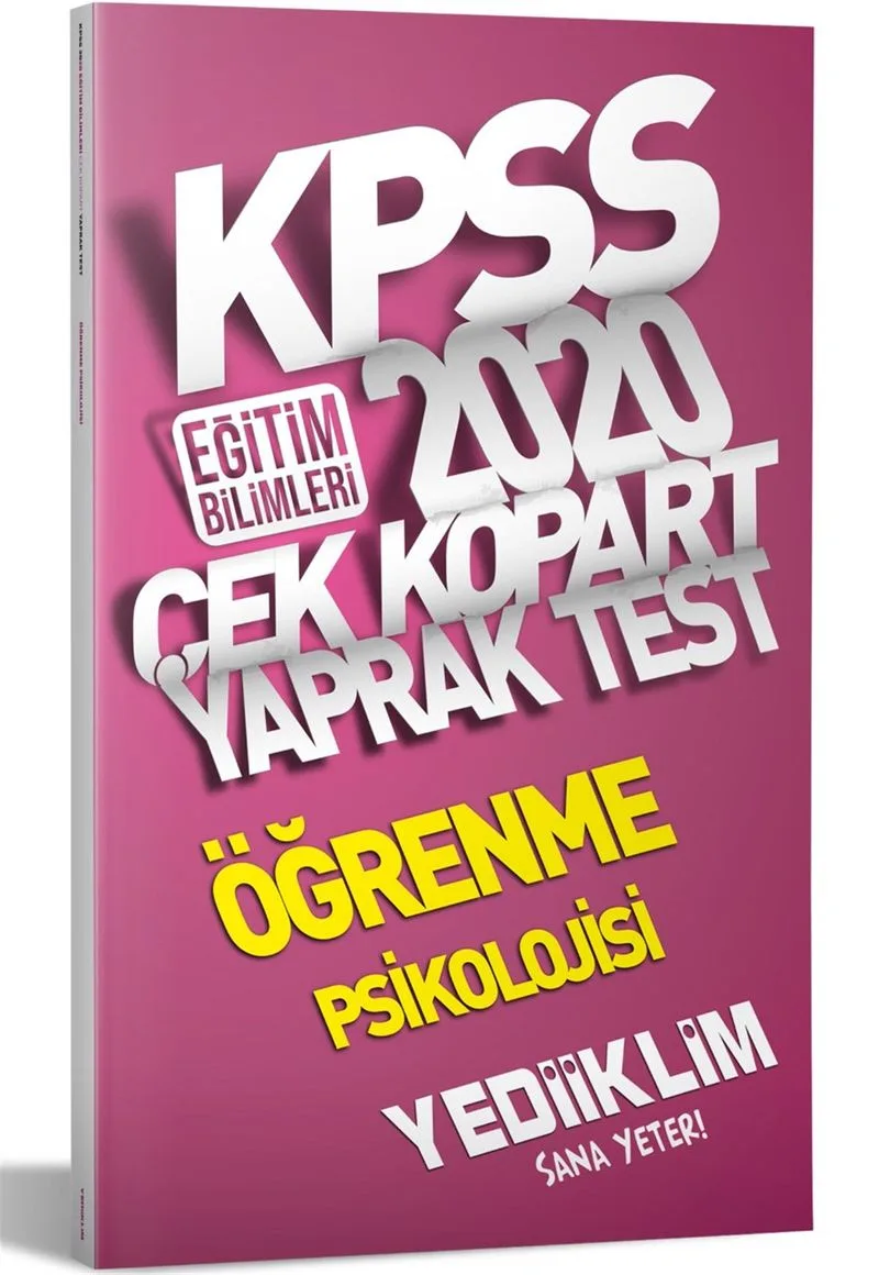 2020 KPSS Eğitim Bilimleri Öğrenme Psikolojisi Çek Kopart Yaprak Test