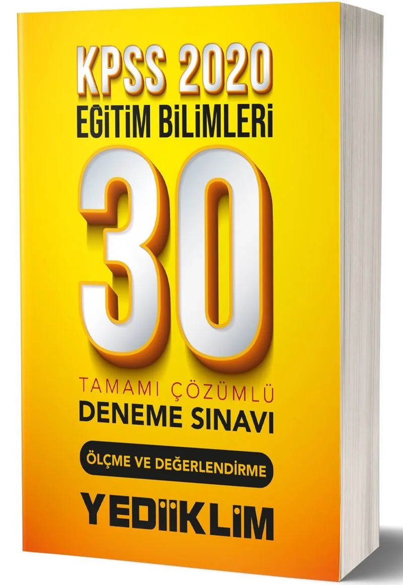 2020 KPSS Eğitim Bilimleri Ölçme ve Değerlendirme Tamamı Çözümlü 30 Deneme