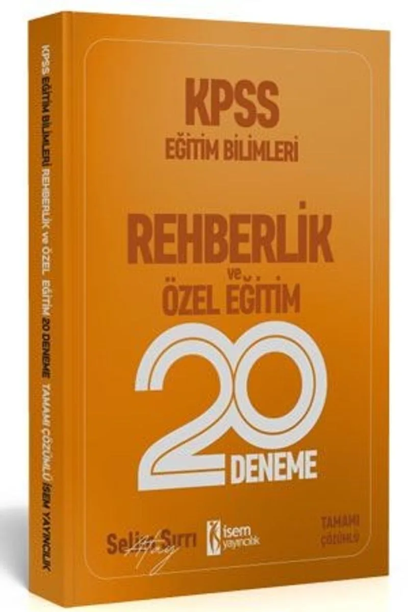 2020 KPSS Eğitim Bilimleri Rehberlik ve Özel Eğitim 20 Deneme