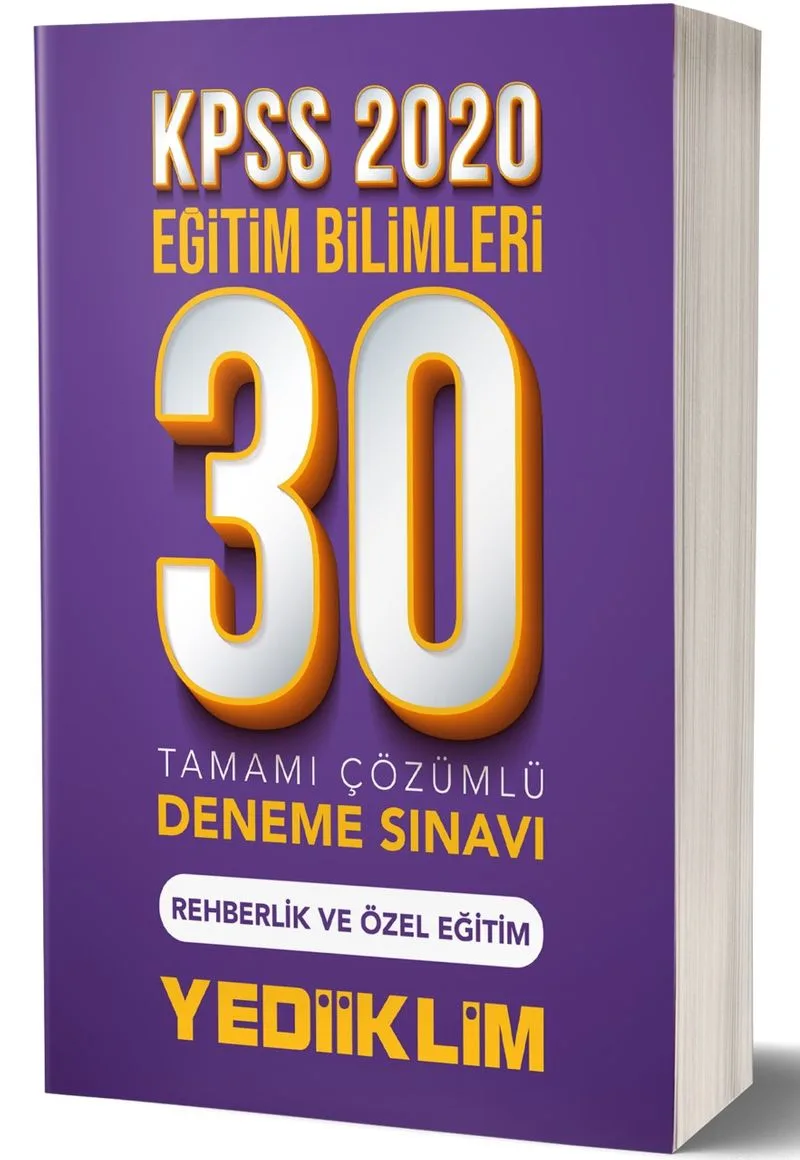 2020 KPSS Eğitim Bilimleri Rehberlik ve Özel Eğitim Tamamı Çözümlü 30 Deneme