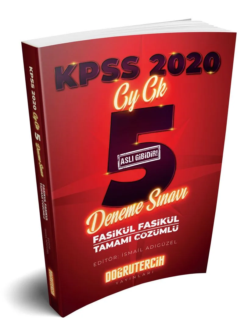2020 KPSS Genel Yetenek Genel Kültür Çözümlü 5 Deneme Sınavı