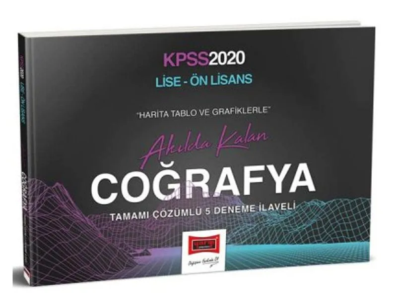 2020 KPSS Lise Ön Lisans Tablo ve Grafiklerle Akılda Kalan Coğrafya Kitabı