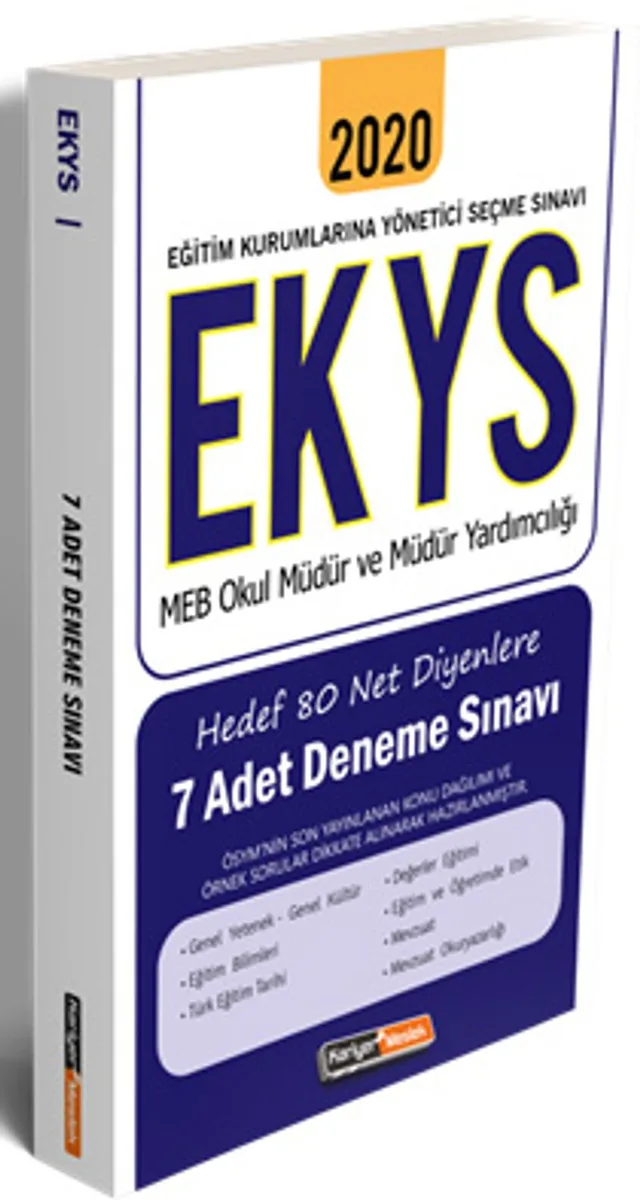 2020 MEB EKYS Okul Müdür ve Müdür Yardımcılığı Tamamı Cevaplı 7 Deneme Sınavı