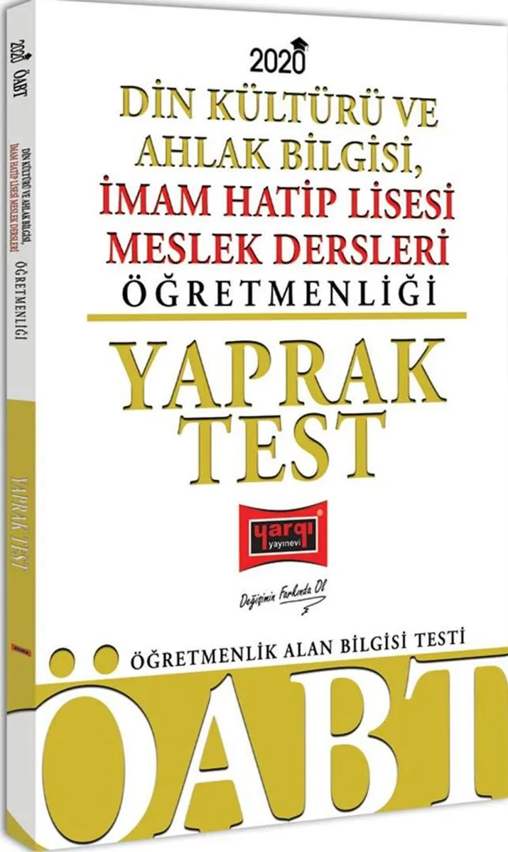 2020 ÖABT Din Kültürü ve Ahlak Bilgisi, İmam Hatip Lisesi Meslek Dersleri Öğretmenliği Yaprak Test