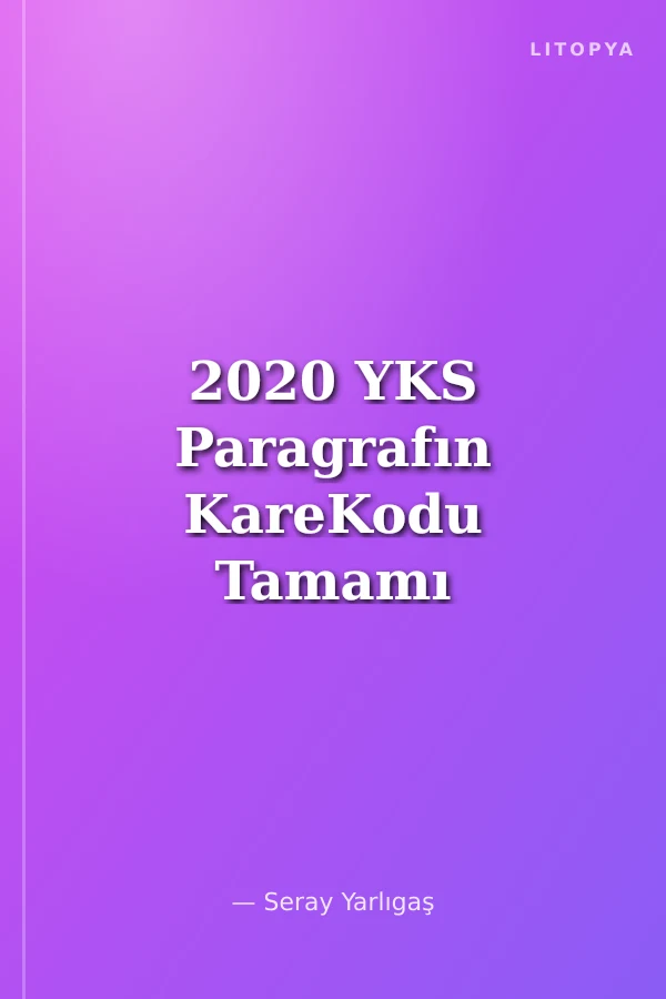2020 YKS Paragrafın KareKodu Tamamı Video Çözümlü Soru Bankası + 5 Deneme Hediye