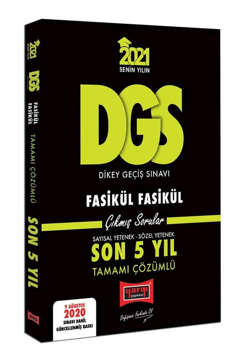 2021 DGS VIP Tamamı Çözümlü Fasikül Fasikül Son 5 Yıl Çıkmış Sorular (9 Ağustos 2020 Sınavı Dahil)