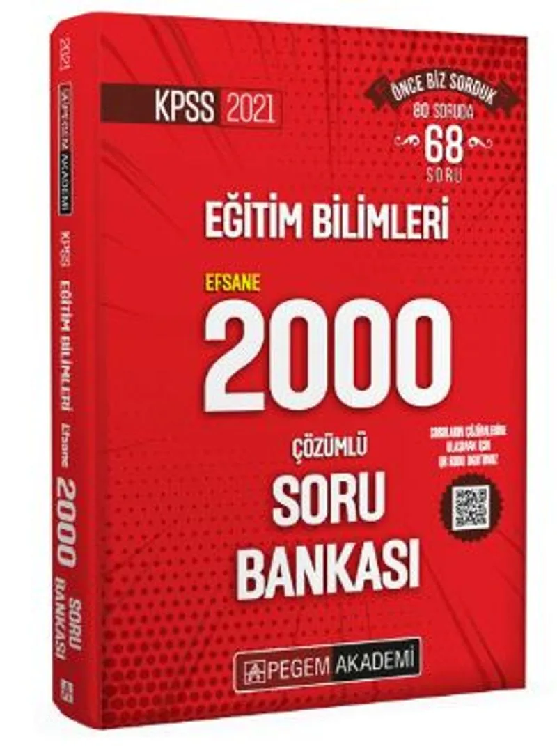 2021 KPSS Eğitim Bilimleri Çözümlü Efsane 2000 Soru Bankası