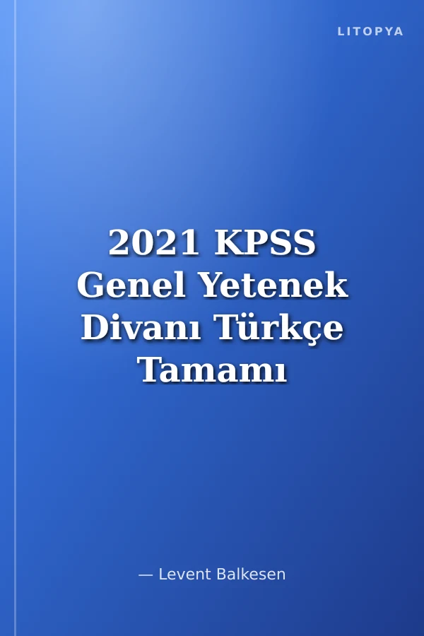 2021 KPSS Genel Yetenek Divanı Türkçe Tamamı Çözümlü Soru Bankası