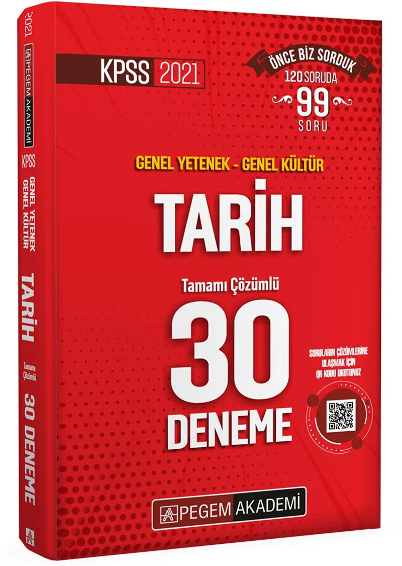 2021 KPSS Genel Yetenek - Genel Kültür Tarih 30 Deneme