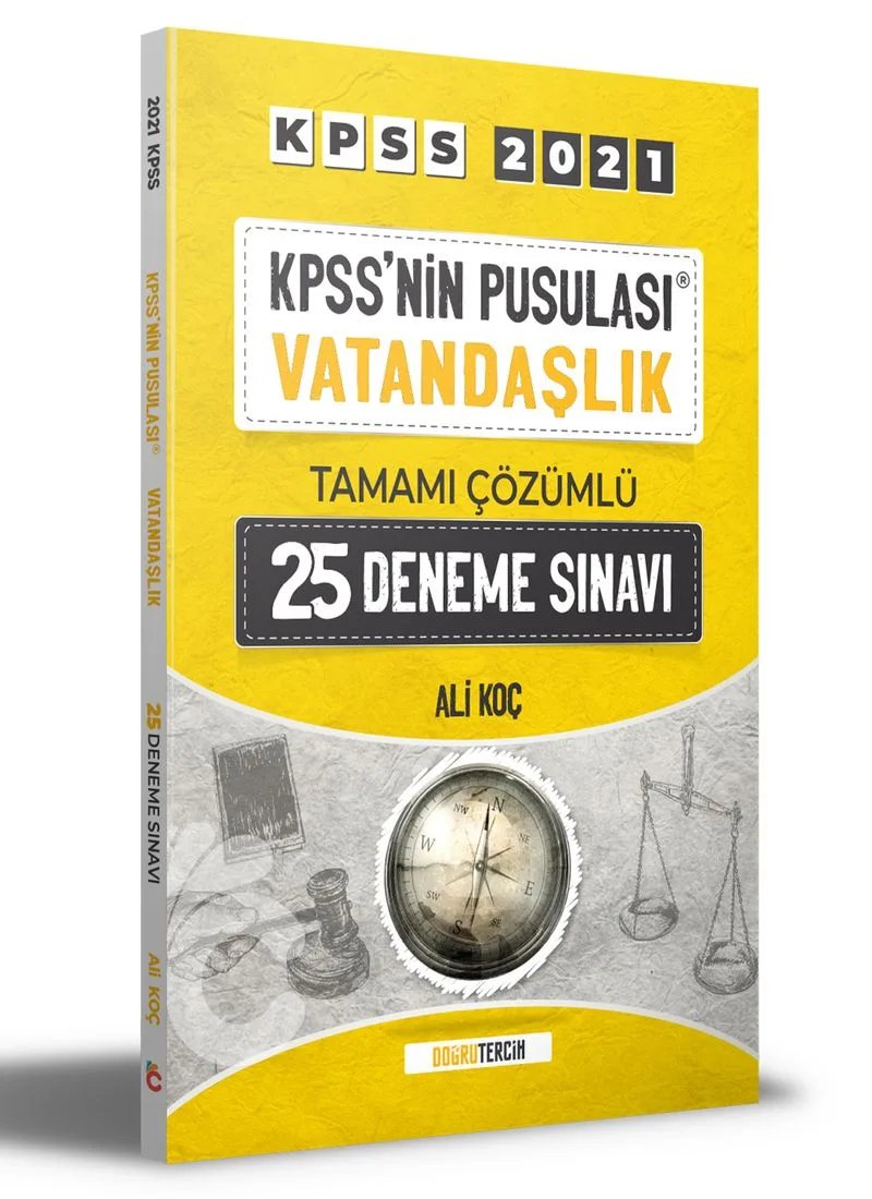 2021 KPSS'nin Pusulası Vatandaşlık Tamamı Çözümlü 25 Deneme Sınavı