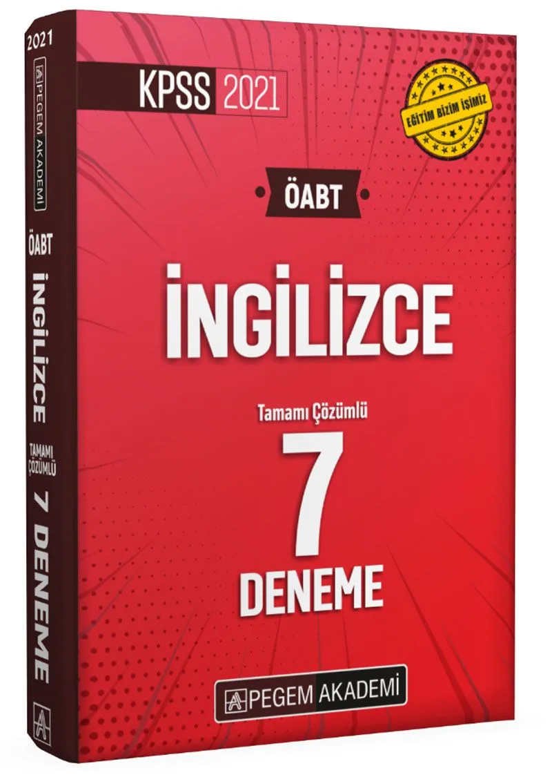 2021 KPSS ÖABT İngilizce Tamamı Çözümlü 7 Deneme