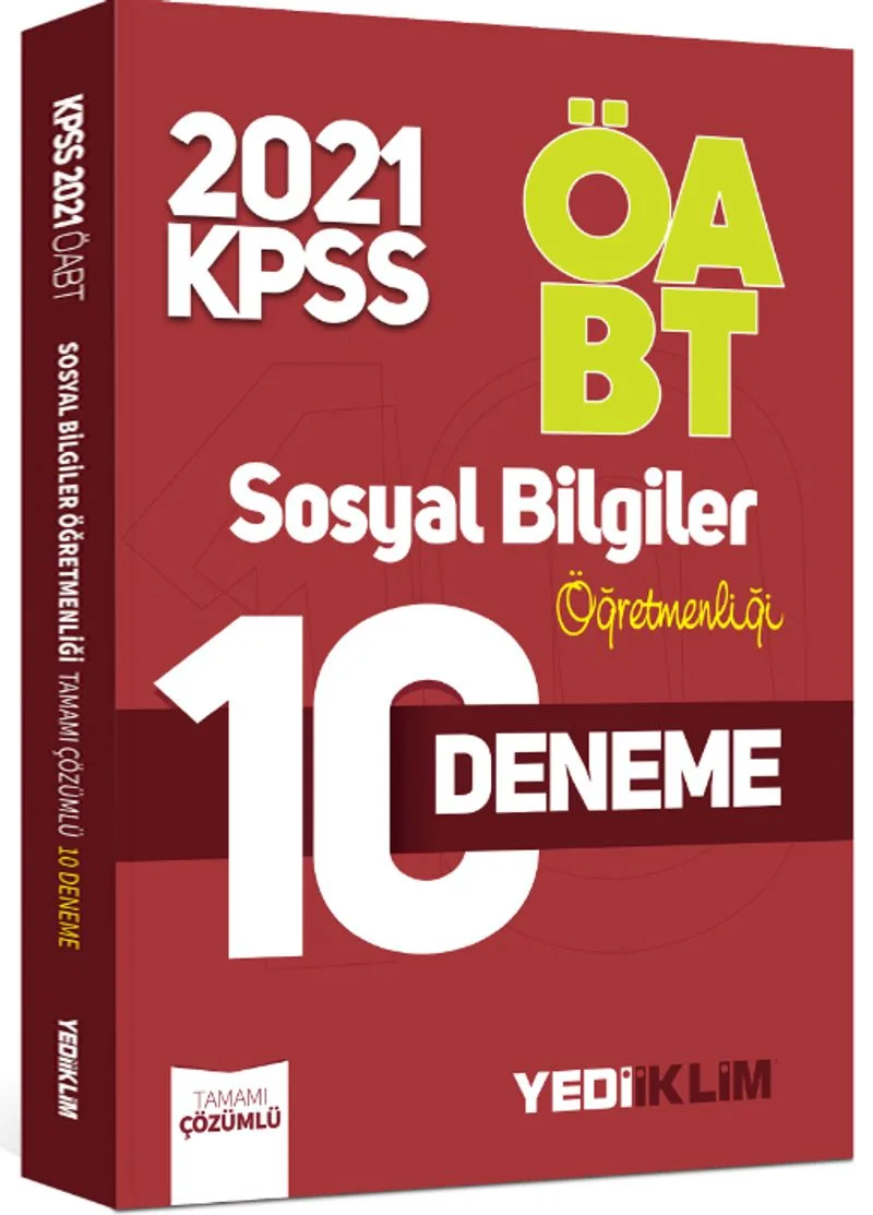 2021 ÖABT Sosyal Bilgiler Öğretmenliği Tamamı Çözümlü 10 Deneme