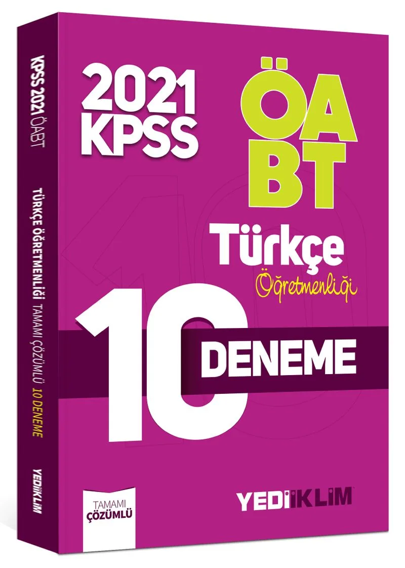 2021 ÖABT Türkçe Öğretmenliği Tamamı Çözümlü 10 Deneme