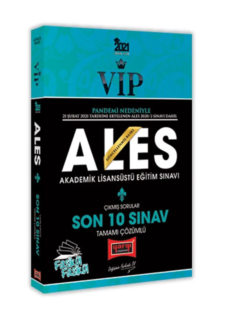 2021 VİP ALES Son 10 Sınav Tamamı Çözümlü Çıkmış Sorular