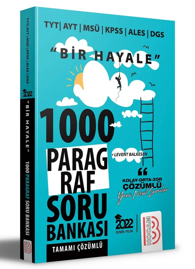 2022 Bir Hayale Serisi Tüm Sınavlar İçin Paragraf Tamamı Çözümlü Soru Bankası