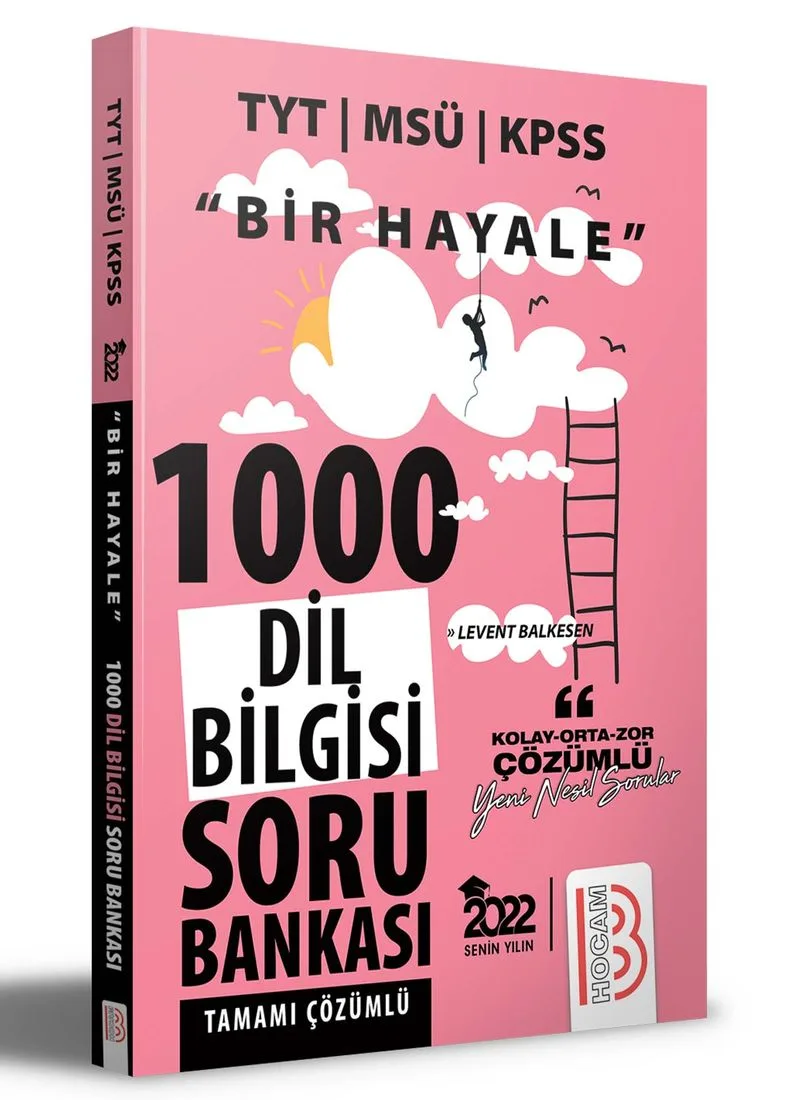 2022 Bir Hayale Serisi TYT - KPSS - MSÜ Dil Bilgisi Tamamı Çözümlü Soru Bankası