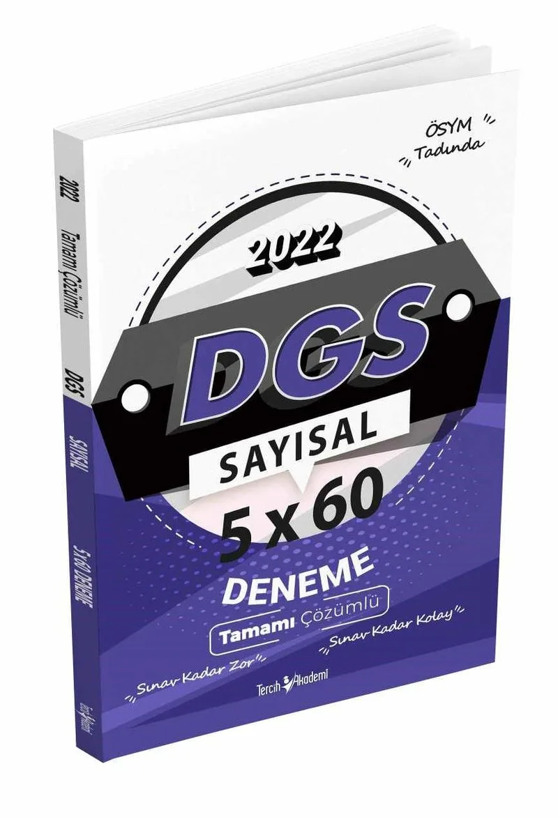 2022 DGS Sayısal 5x60 Deneme Tamamı Çözümlü