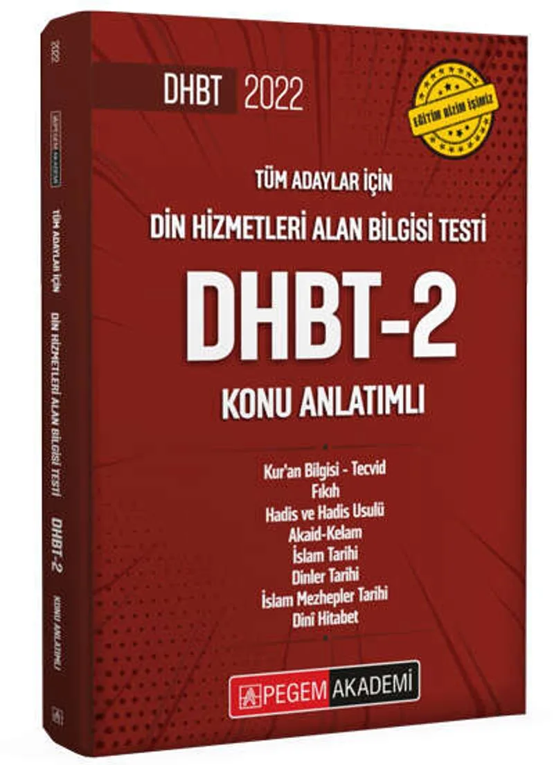 2022 Din Hizmetleri Alan Bilgisi Testi DHBT-2 Konu Anlatımlı