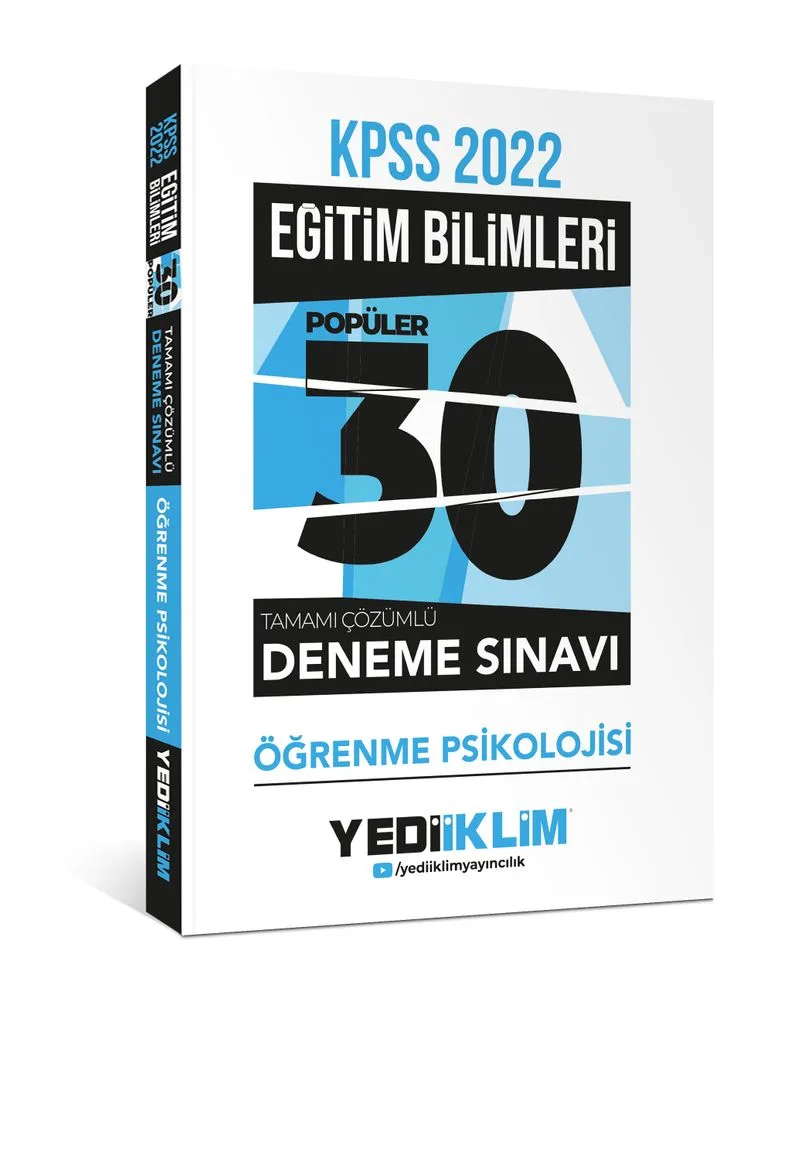 2022 KPSS Eğitim Bilimleri Öğrenme Psikolojisi Tamamı Çözümlü 30 Popüler Deneme