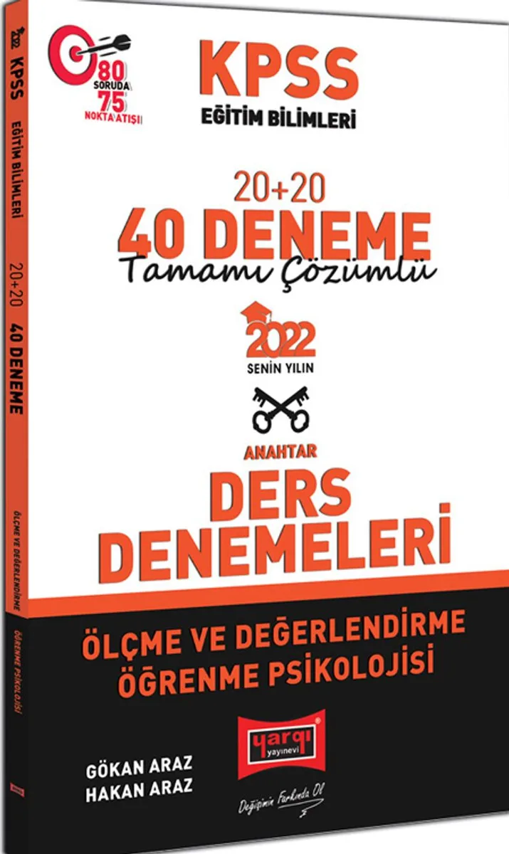 2022 KPSS Eğitim Bilimleri Ölçme ve Değerlendirme Öğrenme Psikolojisi Tamamı Çözümlü 20+20 40 Deneme
