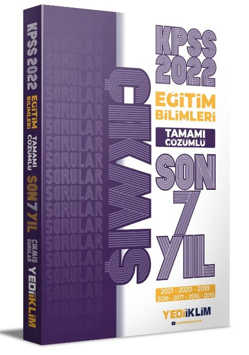 2022 KPSS Eğitim Bilimleri Tamamı Çözümlü Son 7 Yıl Çıkmış Sorular