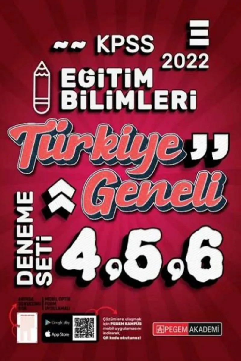 2022 KPSS Eğitim Bilimleri Türkiye Geneli 3 Deneme (4-5-6)
