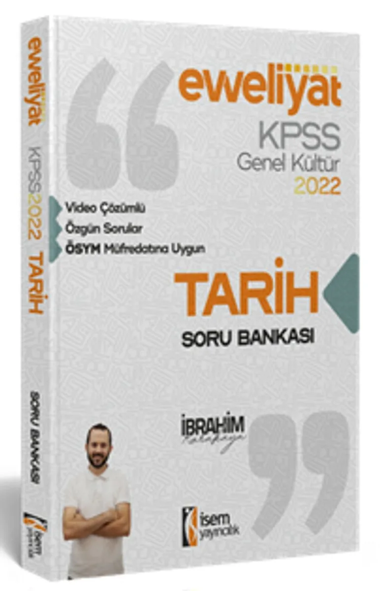2022 KPSS Evveliyat Lisans Genel Kültür Tarih Video Çözümlü Soru Bankası