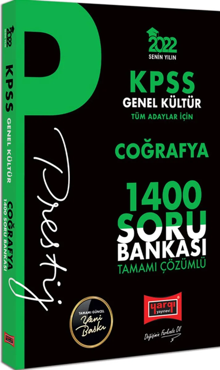 2022 KPSS Genel Kültür Coğrafya Prestij Seri Tamamı Çözümlü 1400 Soru Bankası