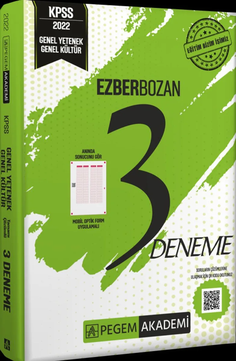 2022 KPSS Genel Kültür Genel Yetenek Ezberbozan 3 Deneme
