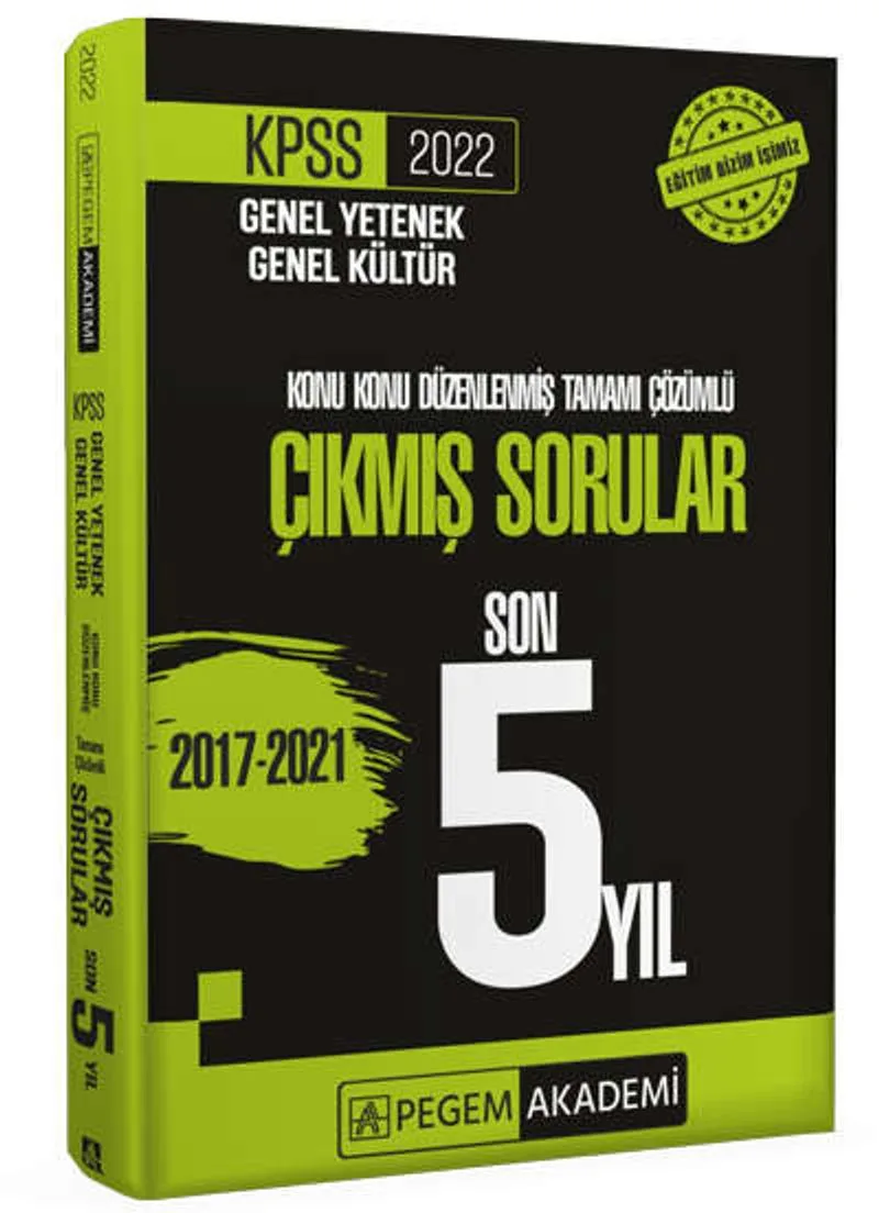 2022 KPSS Genel Yetenek Genel Kültür Konu Konu Düzenlenmiş Tamamı Çözümlü Çıkmış Sorular Son 5 Sınav