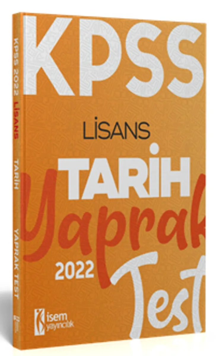 2022 KPSS Lisans Genel Kültür Tarih Yaprak Test