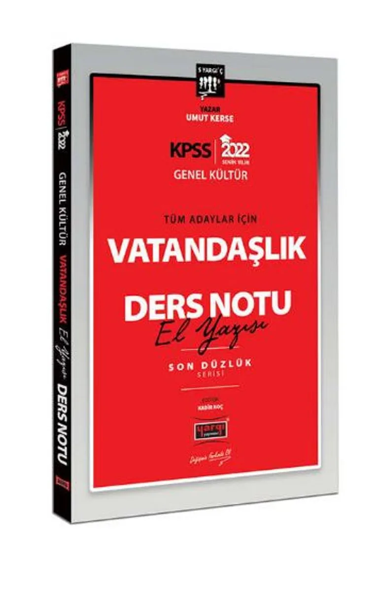 2022 KPSS Lisans Genel Kültür Tüm Adaylar İçin Son Düzlük 5 Yargıç Serisi Vatandaşlık El Yazısı Ders Notu