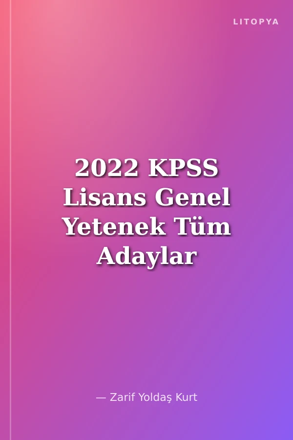 2022 KPSS Lisans Genel Yetenek Tüm Adaylar İçin Son Düzlük 5 Yargıç Serisi Türkçe El Yazısı Ders Notu