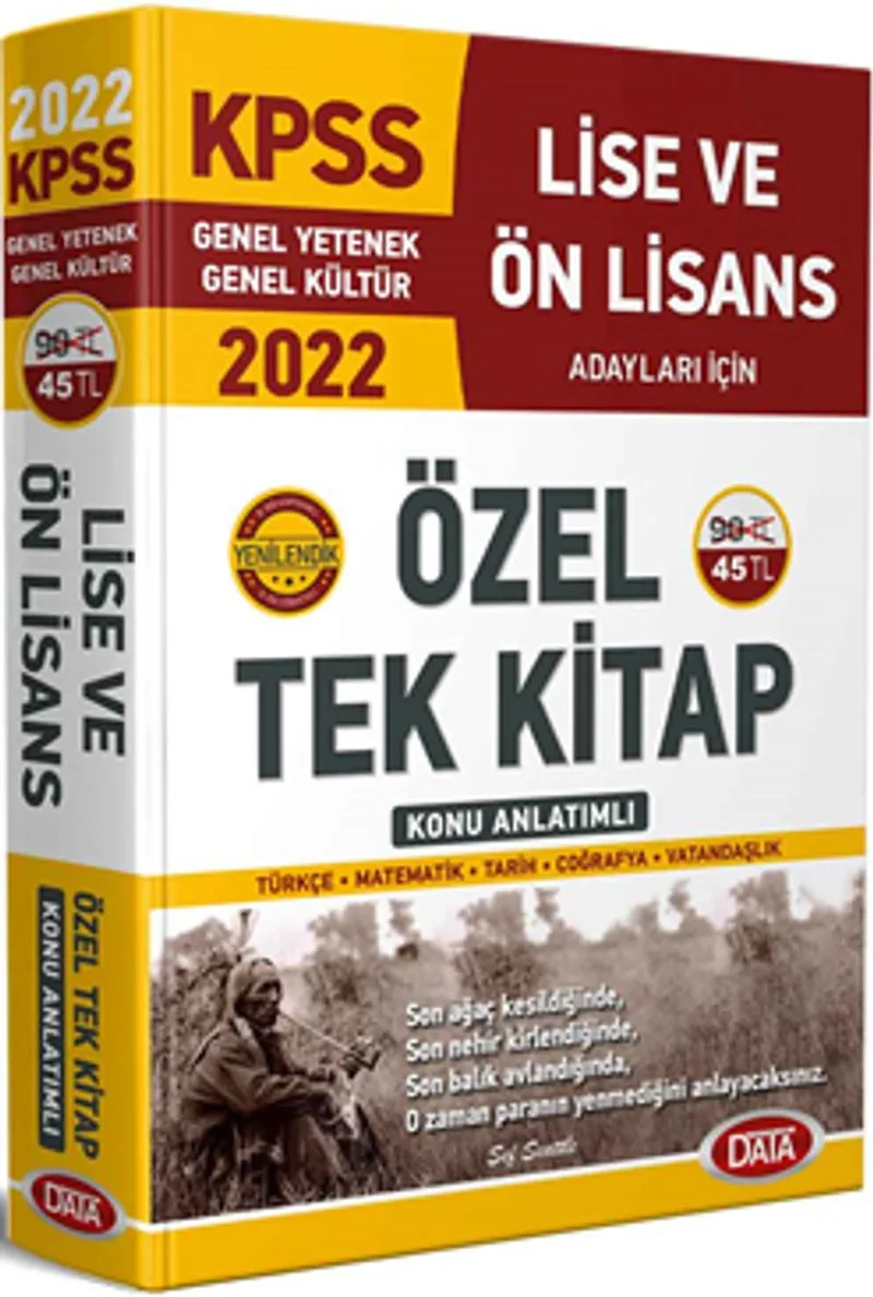 2022 KPSS Lise ve Ön Lisans Konu Anlatımlı Tek Kitap