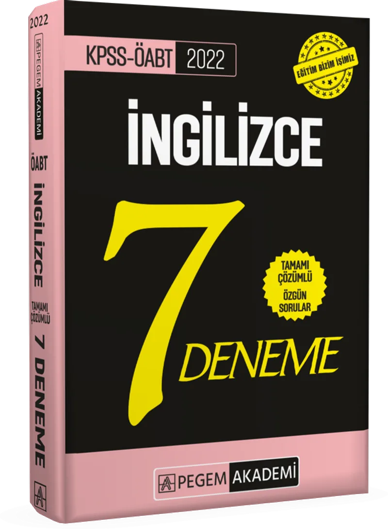 2022 KPSS ÖABT İngilizce Tamamı Çözümlü 7 Deneme