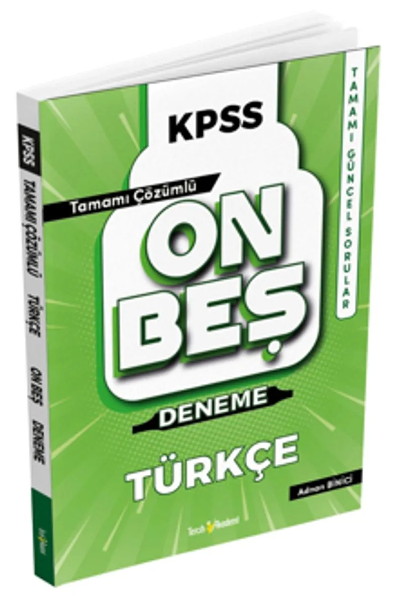 2022 KPSS Türkçe Tamamı Çözümlü 15 Deneme